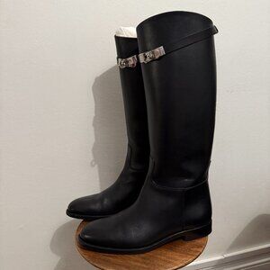 Hermes Jumping Boots Black Silver Hardware Size 40 / US Womens 9